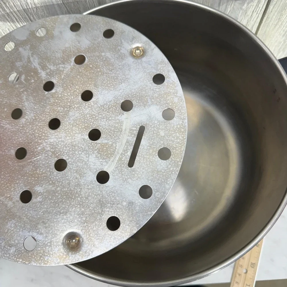 Farberware 8 Qt Stockpot Aluminum Clad Stainless Steel with Lid Steamer Insert